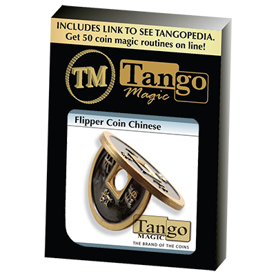 Flipper Chinese Coin Black (CH012) by Tango - Trick - Got Magic?