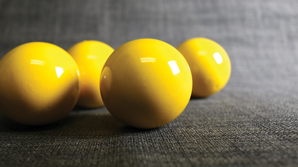 Wooden Billiard Balls (2" Yellow) by Classic Collections - Trick - Got Magic?