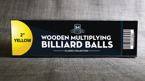 Wooden Billiard Balls (2" Yellow) by Classic Collections - Trick - Got Magic?