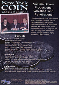 New York Coin Seminar Volume 7: Productions, Vanishes and Penetrations - DVD - Got Magic?